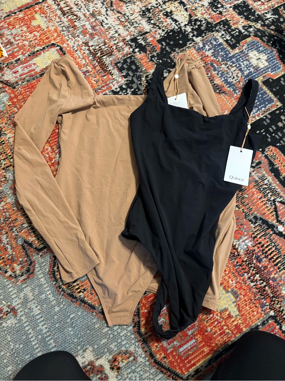Set of Two Quince Second Skin Bodysuits NWT